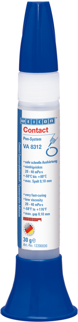 VA 8312 Cyanoacrylate Adhesive | instant adhesive for the food sector as well as EPDM elastomers and rubber